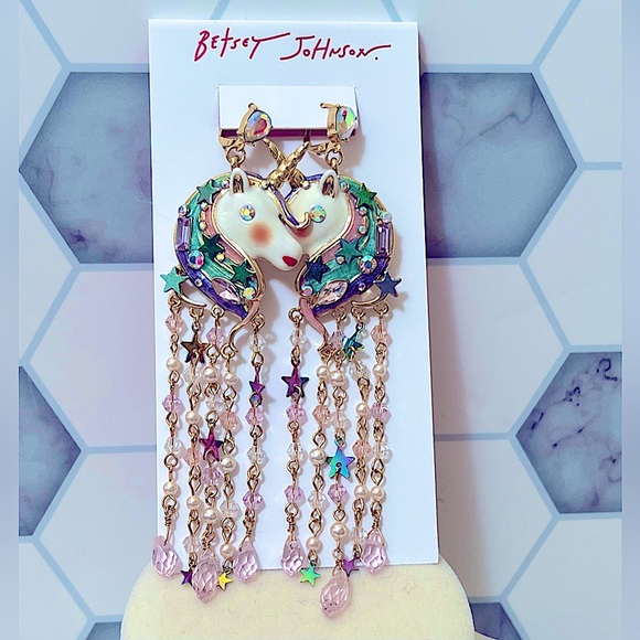 Betsey Johnson Unicorn Magical Earrings - Picture 1 of 7
